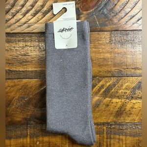 NWT Aerie Heather Gray Flat Knit Socks with Silver Flecks